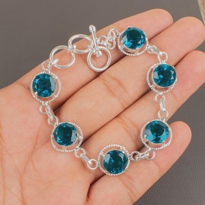 Apatite <b>Bracelet</b> Gemstone 925 <b>Sterling</b> <b>Silver</b> Handmade Jewelry Gift For Women Elegant Unique - Product Image 4