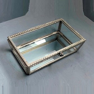 Artisan Design Decorative Jewelry <b>Box</b> Organizer Storage with Silver Finish Model B285 - Product Image 1