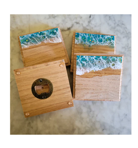 ที่เปิดขวดไม้ & เรซิ่นด้ามจับเรซินแกะสลักโลโก้เป็นมิตรกับสิ่งแวดล้อมและงานฝีมือไม้เครื่องครัวที่ใช้ - Product Image 2