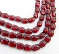 Perles de pierres précieuses grenat rouge africain 100% naturel, taille baguette facettée, qualité supérieure, calibrées 6x8mm, brin de 8 pouces, pour pendentifs DIY Gems Valley