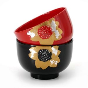 Cuenco de resina negro y rojo dúo con flor Cuenco de resina en línea al mejor precio Tamaño de producto personalizado Hecho en India - Product Image 2