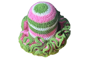 Gorro de Ganchillo Hecho a Mano con Volantes, Gorro de Lana de Algodón Personalizado con Volantes para Uso Diario o Fiestas, Venta al Por Mayor - Product Image 4