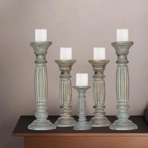 Candelero de Madera de Última Generación con Madera de Primera Calidad, Diseño Antiguo, Alto, Elaborado para Decorar Cualquier Casa de Campo o Rural - Product Image 1