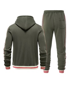 ชุดกีฬา ชุดออกกำลังกาย ชุดลำลอง ชุดวอร์มฤดูหนาว คุณภาพสูง รับผลิตตามแบบ (OEM) ออกแบบเองได้ เสื้อฮู้ดแขนยาวตัดสี ชุดเซ็ต 100% - Product Image 2