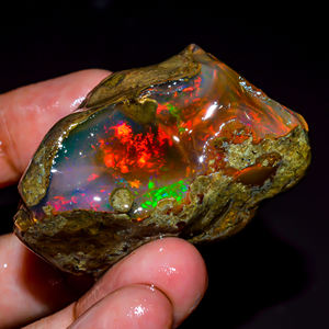 โอปอลไฟหลายสีอัญมณีโอปอลอัญมณีหลวมโอปอลหยาบเอธิโอเปียอัญมณีโอปอลธรรมชาติโอปอลเอธิโอเปียดิบ159.5 ct. R-290 - Product Image 4