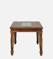 Table basse en bois rustique moderne artisanale, style bois massif, incrustation de carreaux en céramique, design personnalisable, livraison rapide, décoration intérieure