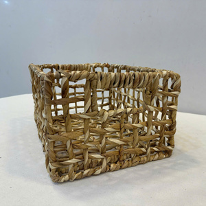 Eco-Friendly Luxury <b>Rectangle</b> Water Hyacinth <b>Storage</b> <b>Basket</b> Multi-Purpose Use - Product Image 4