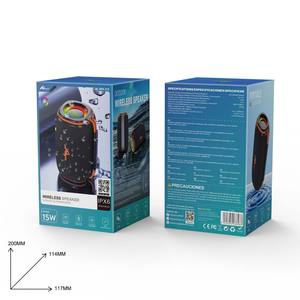 Home Digitalome 15W Mini Wireless RGB <b>LED</b> <b>Speaker</b> Waterproof and Battery Powered with Plastic Cabinet for Portable SPA-113 Use - Product Image 2