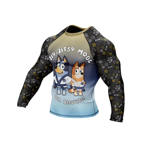 Maillot de compression personnalisé à manches courtes et longues avec logo surf, MMA, BJJ, Rashguards sublimés pour Jiu Jitsu – Créez votre propre design personnalisé - Product Image 3