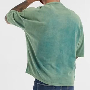 Premium 100% algodón Regular Fit ácido lavado camisetas para hombres personalizado de alta calidad verano Streetwear venta al por mayor camisetas en blanco secado rápido - Product Image 4