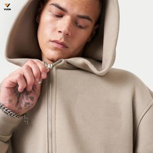 Último diseño de gran tamaño de los hombres de la chaqueta de invierno OEM en blanco cremallera completa Sudadera con capucha con logotipo de impresión 100% poliéster de los hombres de moda con capucha - Product Image 5