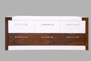 Hot Sale Modern CNC Wave Panel Painted MDF Executive Office Desk Set for Commercial Use - Product Image 5