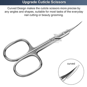 Ciseaux à cuticules droits en acier inoxydable, outil professionnel de manucure et pédicure, soin des ongles, prise en main facile, coupe de précision - Product Image 2