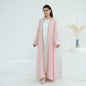 Abaya ouverte Loriya rose poudré avec dentelle et ensemble <span class=keywords><strong>hijab</strong></span> 2026 – Vêtements modestes pour femmes musulmanes, abaya florale pour mariage, <span class=keywords><strong>robe</strong></span> de <span class=keywords><strong>demoiselle</strong></span> <span class=keywords><strong>d</strong></span>'<span class=keywords><strong>honneur</strong></span> - Product Image 6