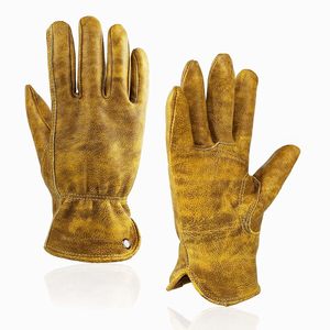 Guantes de trabajo de cuero OEM, guantes de trabajo de jardín de cuero de vaca de seguridad para hombres/mujeres - Product Image 2