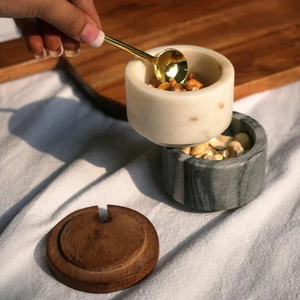 Caja de sal de mármol de diseño único o juego de botes de 2 uds. - Product Image 5