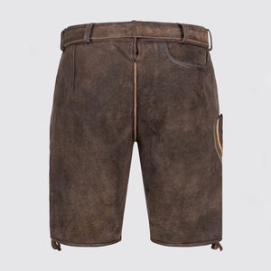 Pantalones cortos de cuero antiguos tradicionales bávaros Oktberfest Lederhosen hechos a medida para hombres tela de lona de cuero de cabra genuino - Product Image 6