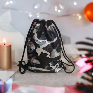 Stylish Polyester <b>Drawstring</b> Backpacks Wholesale High Quality Latest Design <b>Waterproof</b> Sublimation <b>Bags</b> Fashionable Low Price - Product Image 2