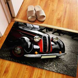 Tapis imprimé vibrant : Tapis facile à nettoyer, Cadeaux personnalisés, Tapis de voiture rétro, Tapis en velours de luxe - Product Image 1