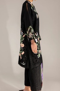 Lujo 2025 estilo de éxito diseñador paquistaní patrón sólido hasta la rodilla vestido de verano para mujeres listo para usar vestido floral de EE. UU. - Product Image 5