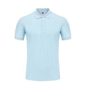 Polo pour homme et femme 100% coton, polo à manches courtes en tricot à col roulé pour homme, chemise unie - Product Image 2