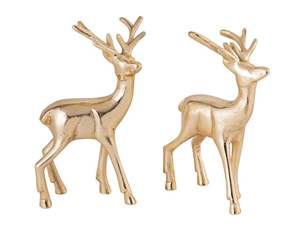 Decor Metal Reindeer Gold Finished Christmas Ornament Luxury Festive Accent for Table & Mantel - Product Image 4