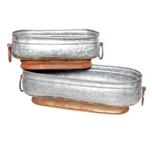 Jardinière galvanisée décorative pour la maison et le jardin Jardinières de fleurs en métal de haute qualité pour la décoration intérieure Hôtels et jardin Design élégant - Product Image 1