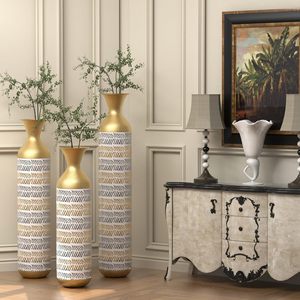 Modern High End Metal Flower <b>Vase</b> for Interiors Tabletop <b>Vase</b> Gold Plated for Interiors Flower <b>Vase</b> Zahid Exports - Product Image 3