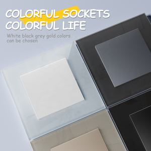 Interruptor <span class=keywords><strong>de</strong></span> Luz <span class=keywords><strong>de</strong></span> Pared <span class=keywords><strong>de</strong></span> 1 Vía y 1 Grupo, Marco <span class=keywords><strong>de</strong></span> Vidrio Templado con Estándar Europeo, Material Ignífugo <span class=keywords><strong>de</strong></span> Contacto Plateado para PC, 10A 250V - Product Image 4