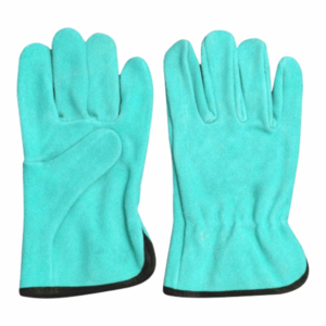 Guantes de conducción de cuero dividido de piel de vaca de alta resistencia de alto rendimiento Guantes de construcción resistentes a la abrasión Personal de punto de algodón - Product Image 3