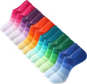 Chaussettes invisibles pour femmes et hommes coupe basse cheville courte anti-dérapant athlétique course nouveauté décontracté chaussettes à doublure invisible - Product Image 3
