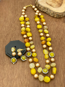 Conjunto de Mala de ágata de alta calidad para mujer, colgante colorido con pendientes, hermoso collar, perfecto para ropa informal y formal - Product Image 4