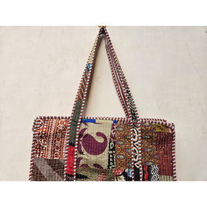 Bolso Tote de Seda Vintage Indio Thevintageartcraft para Mujer, Hecho a Mano, con Cremallera, Forro de Algodón Cosido a Mano de la Mejor Calidad, con Cadenas - Product Image 2