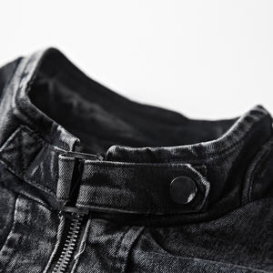 Chaqueta Vaquera Azul para Hombre, Diseño Nuevo, Estilo Urbano, con Capucha, Cortavientos, Transpirable, de Invierno, Talla Grande, con Botones y Bolsillos, Talla Personalizable - Product Image 5