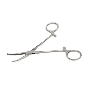 เครื่องมือผ่าตัดสัตวแพทย์ REHMAT NOOR INDUSTRY RN-VPF-001 คีมจับหลอดเลือดแบบโค้ง 14 ซม./5.5 นิ้ว ทำจากสแตนเลส ฟัน 1x2 - Product Image 1