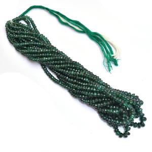 Piedra preciosa de apatita de cromo verde AAA, cuentas facetadas Rondelle de 4mm-6mm, cuentas de piedras preciosas semipreciosas de apatita Natural para la fabricación de joyas - Product Image 1