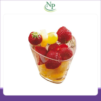 Revendeur d'origine indienne de gobelets jetables en plastique PS de qualité alimentaire, forme triangulaire, capacité de 60 ml, pour desserts individuels.