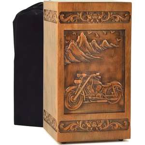 Urnas de madera para cenizas humanas o urnas de madera grabadas para urnas para adultos con suministros funerarios terminados de la mejor calidad de la India - Product Image 2