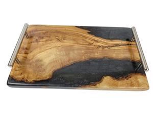 Best Quality Handmade <b>Resin</b> <b>Epoxy</b> Serving Tray Customizable for Home Restaurant Hotel Nursery Elegant Decorative Tray - Product Image 5
