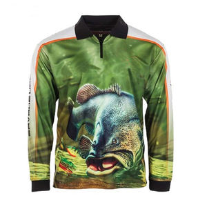 Venta al por mayor de buena calidad de encargo de la sublimación impresa nuevo diseño Oem rendimiento con capucha pesca camisas de manga larga - Product Image 1