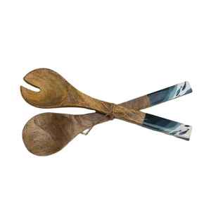 Royal Style Handmade Mango <b>Wood</b> Enamel Flatware Salad Server Or Spoon Top Selling Simple Look <b>Kitchen</b> Gadgets Cutlery <b>Set</b> - Product Image 5
