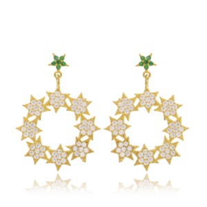 Hoop Hollow Star Design Zircon Stone <b>Silver</b> <b>Stud</b> <b>Earrings</b> Turkish Handmade Wholesale 925 Sterling <b>Silver</b> Jewelry Fine Jewellery - Product Image 1