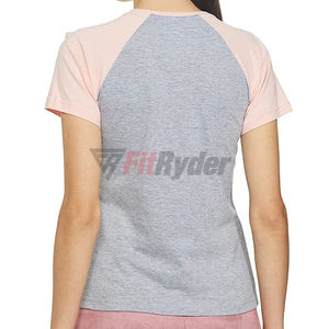 Camisetas de mujer de material transpirable de color personalizado nuevo estilo informal cuello redondo tamaño adulto OEM precio barato al por mayor en oferta - Product Image 3