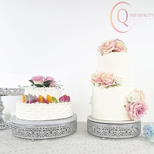 Elegante Soporte para Pastel de Metal con Acabado Refinado, Ideal para la Presentación de Pasteles y Decoración de Mesa - Product Image 4