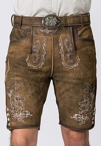 Pantalones de Cuero Bávaros Antiguos para Hombre, Estilo Oktoberfest, Cortos, 2026 - Product Image 5