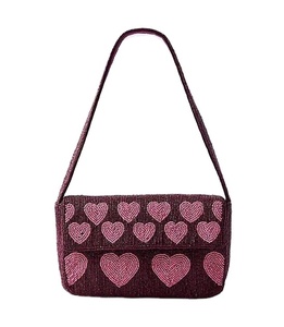 Bolso de Hombro con Motivo de Gato y Cuentas, Hecho a Mano en India, Lujoso y Exquisito, Bordado con Cuentas de Semillas, Bolso de Noche para Mujer, Bolso de Novia - Product Image 4