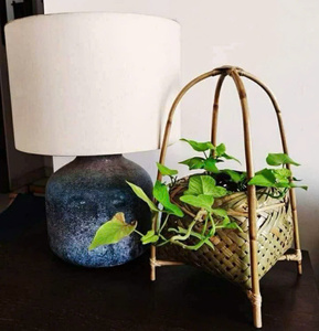 ตะกร้าหวายไม้ไผ่สานด้วยมือเป็นมิตรต่อสิ่งแวดล้อมของตกแต่งบ้านที่ทันสมัยสำหรับพืชในร่มหรูหราเป็นธรรมชาติ - Product Image 2