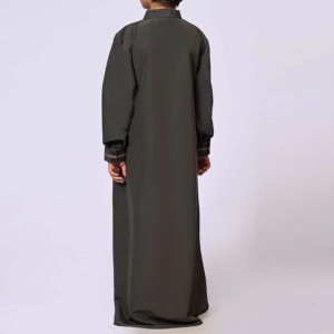 Nouvelle arrivée, Jubba élégante au design moderne, pour hommes, islamique, grande taille, robe d'hiver, robe assortie à manches - Product Image 5
