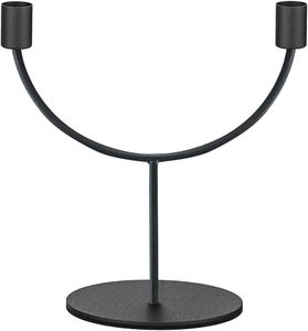 Pièce maîtresse de candélabre luxueux en métal argenté à plusieurs bras pour la réception de mariage de Noël Arrangement de bougie de table à la main - Product Image 5