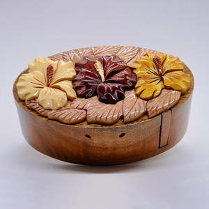 Lady Bug Natural Wood Hidden Box Secret <b>Puzzle</b> Boxes for Jewelry <b>Accessories</b> Storage Wooden <b>Puzzles</b> From Vietnam - Product Image 4